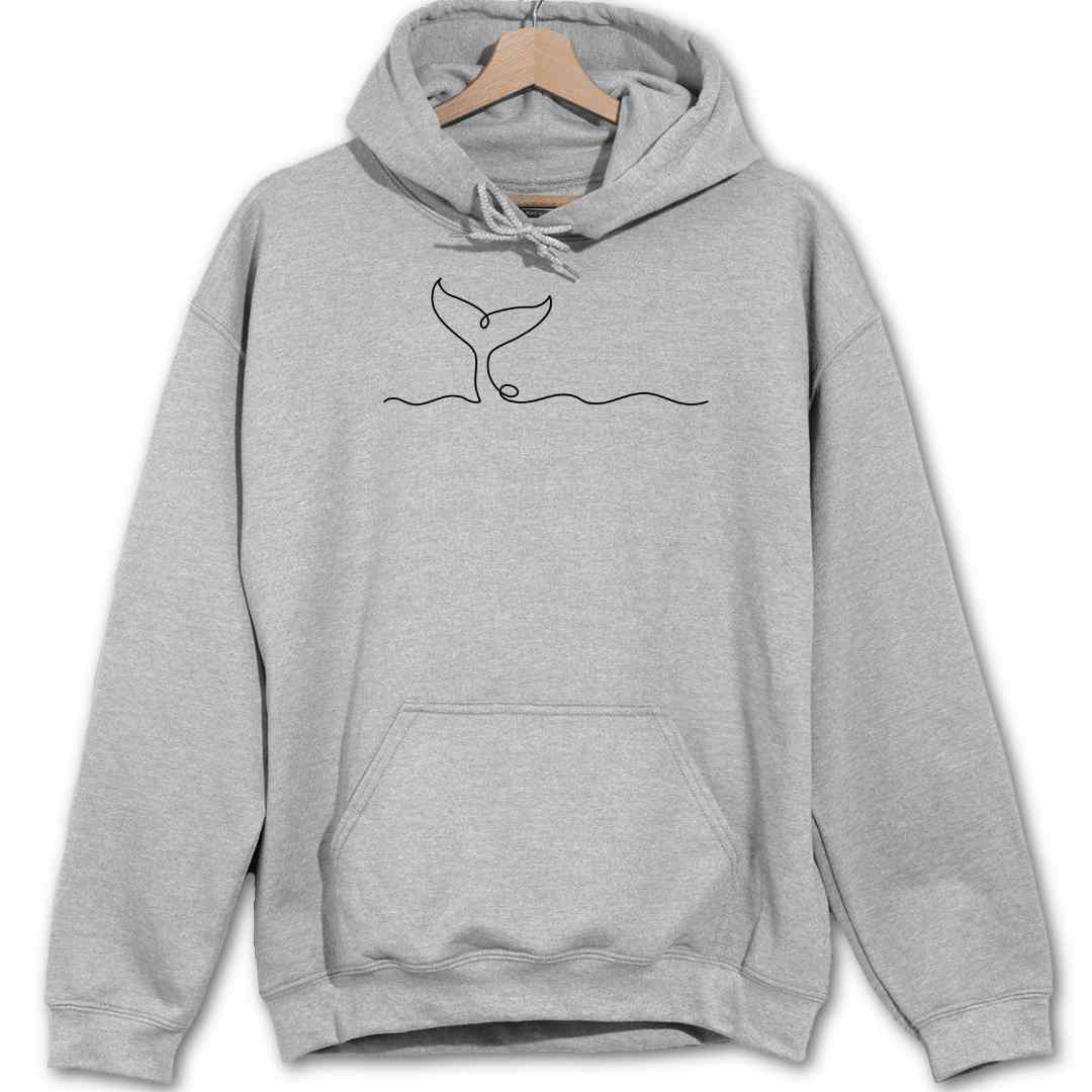 Whale Line Art Hoodie