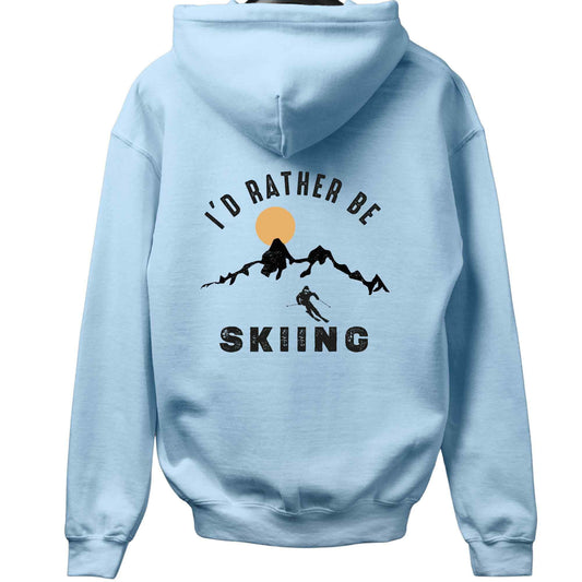 I'd Rather Be Skiing Back-Print Hoodie