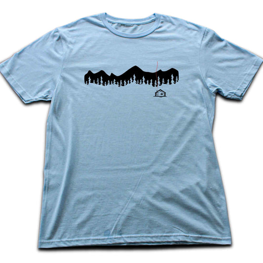 Cabin and Mountain Landscape T-shirt