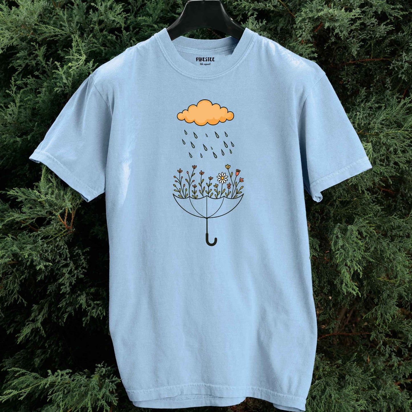 Umbrella Flowers Landscape T-shirt