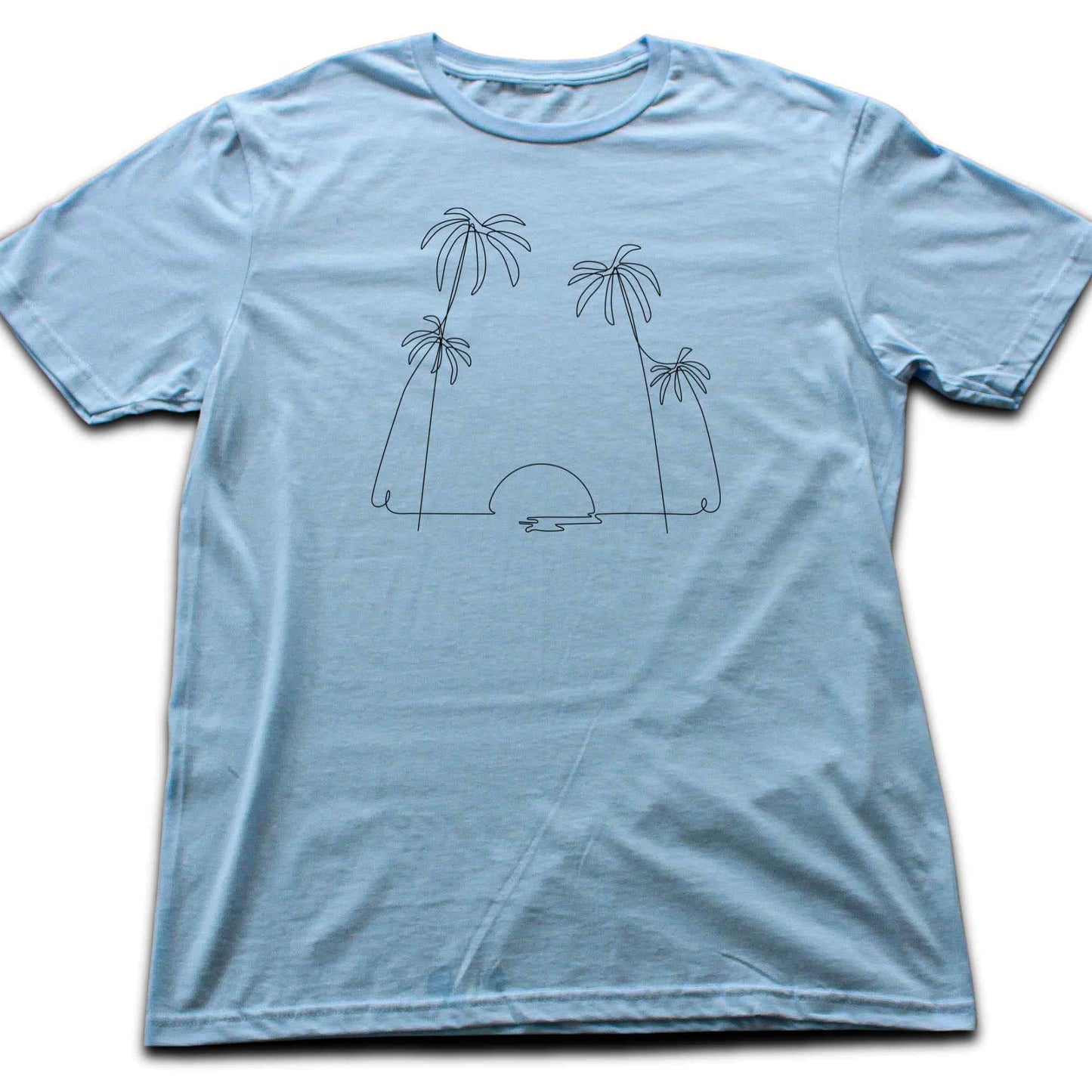 Line Art Palm Tree Sun T-shirt