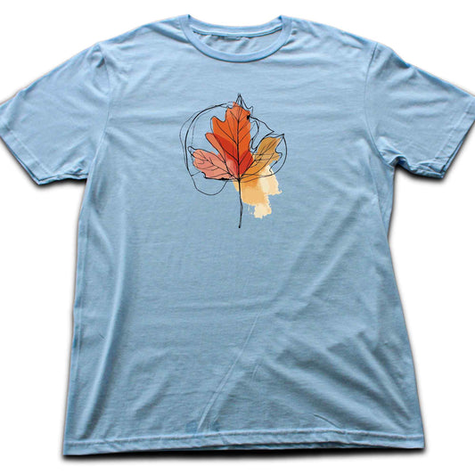 Line art Autumn Leaf T-shirt