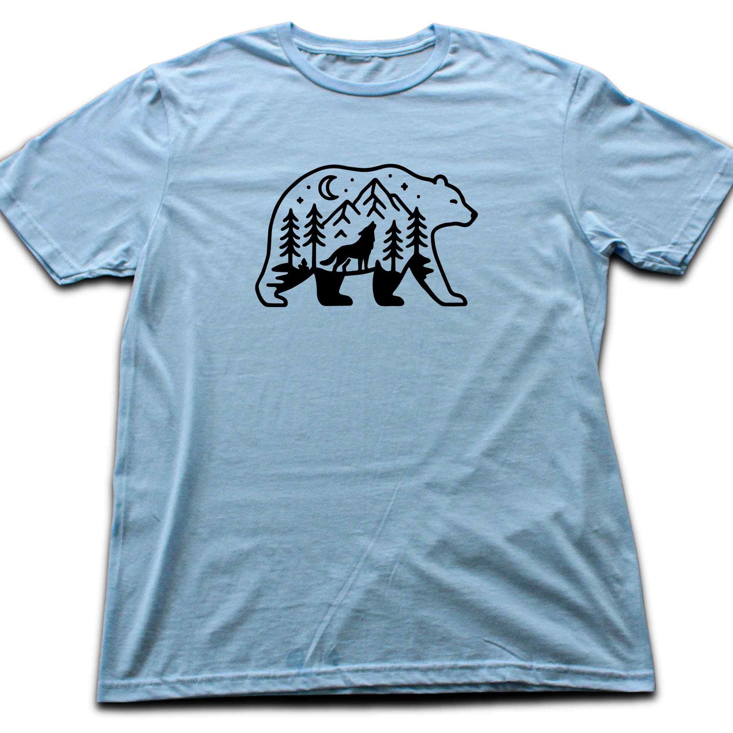 Bear Wolf Landscape T-shirt