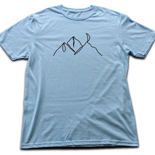 Line Art Mountains T-shirt