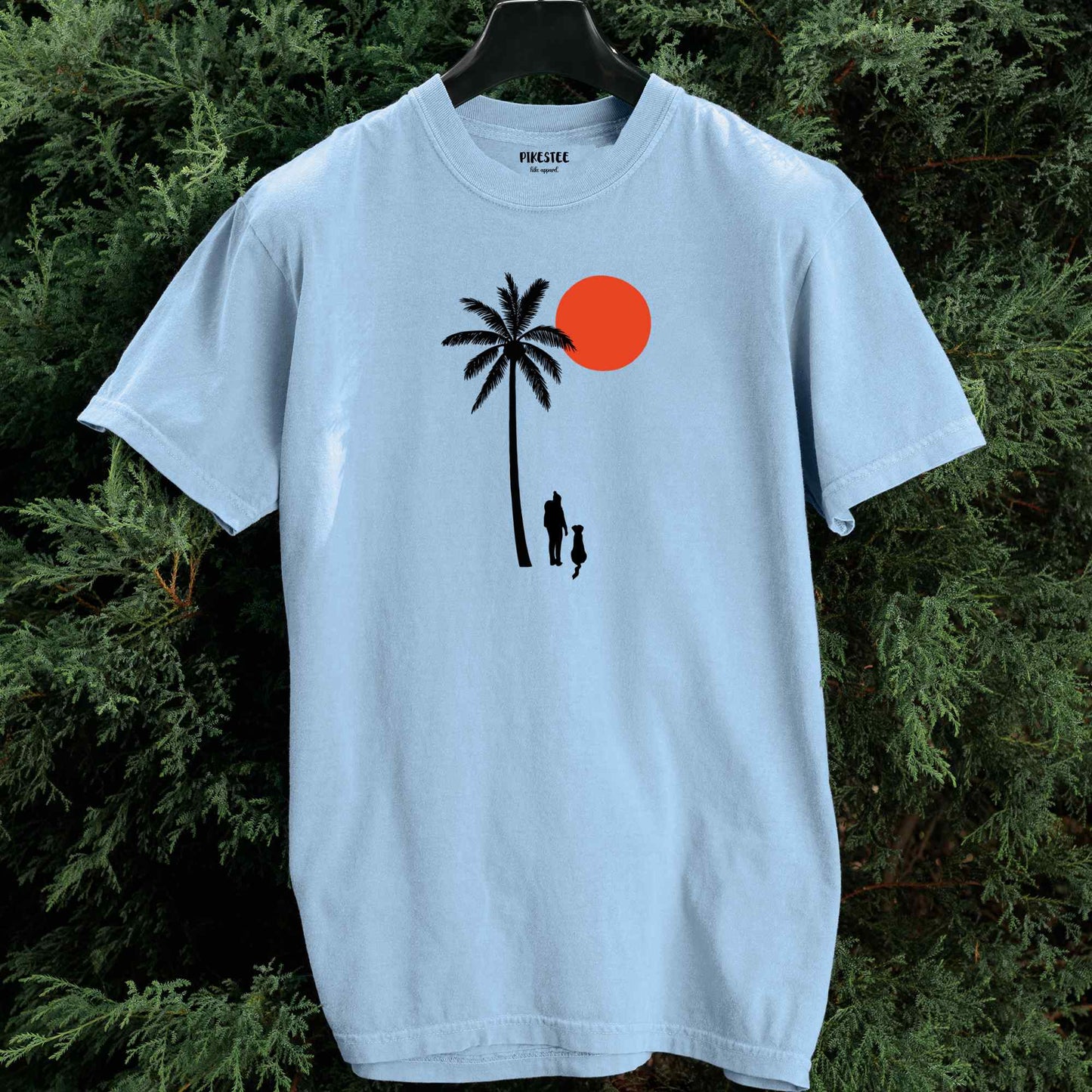 Girl And Dog Palm Beach T-shirt
