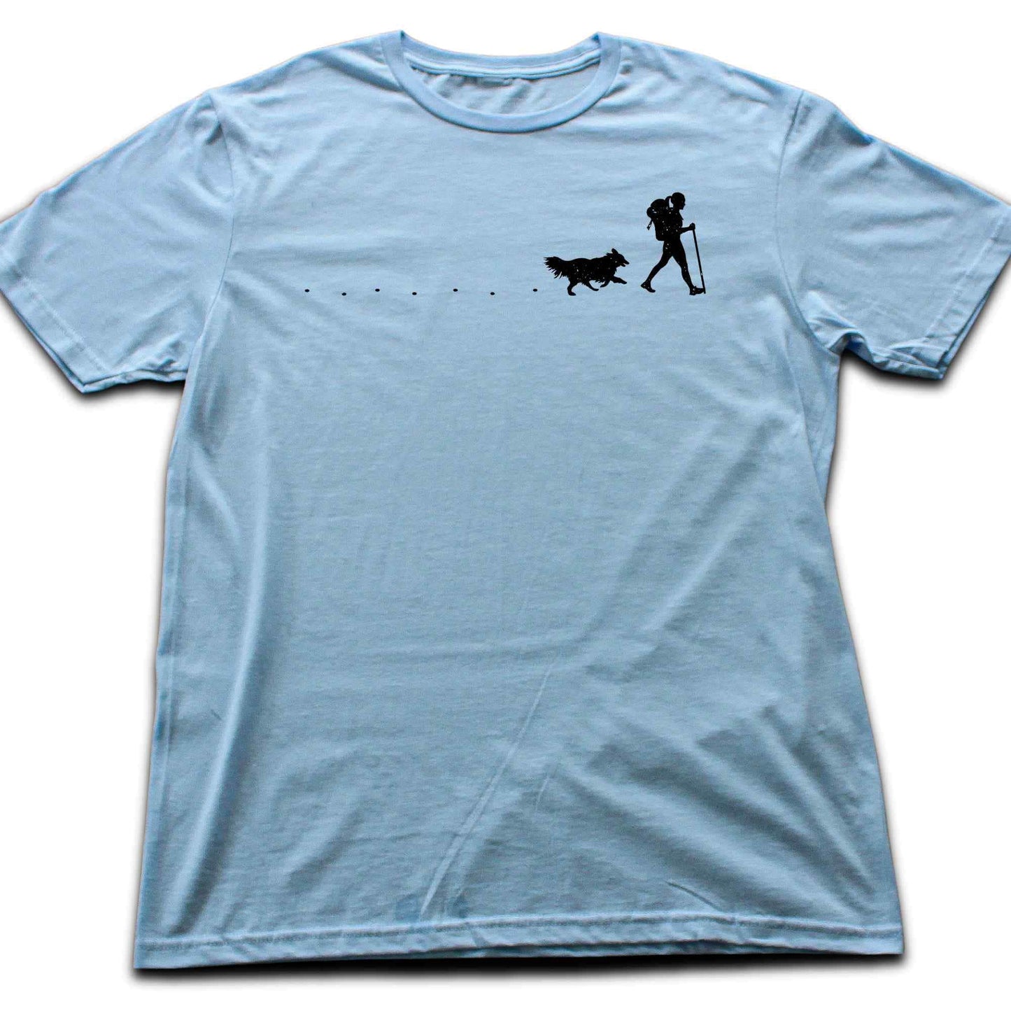 Hiker and dog Path Graphic T-shirt
