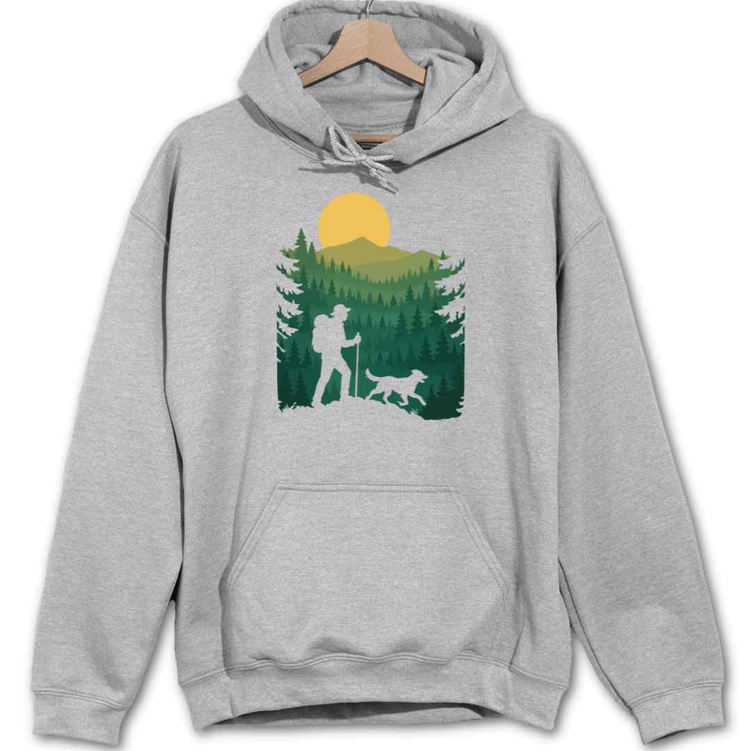 Hiking And Dog Landscape Hoodie