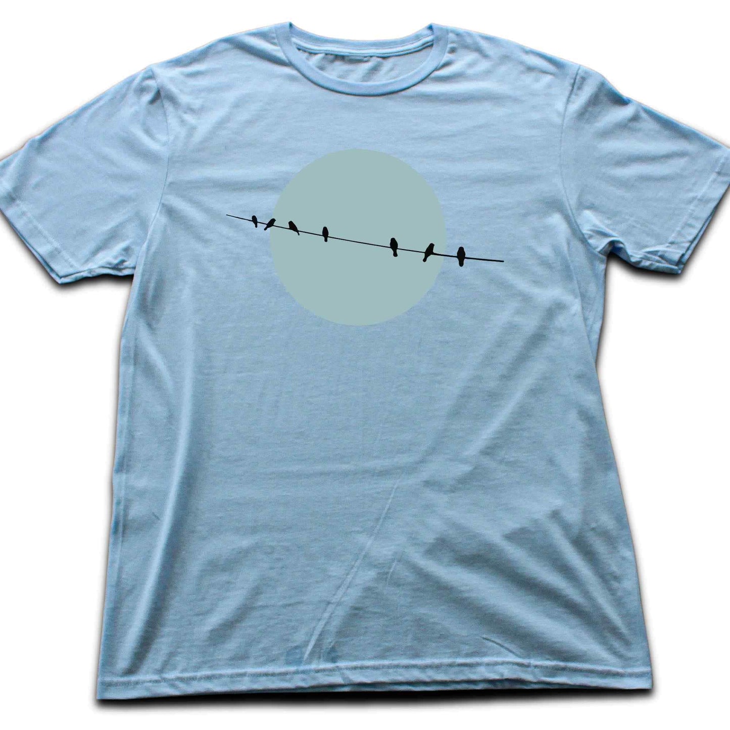 Bird Line And Sun T-shirt