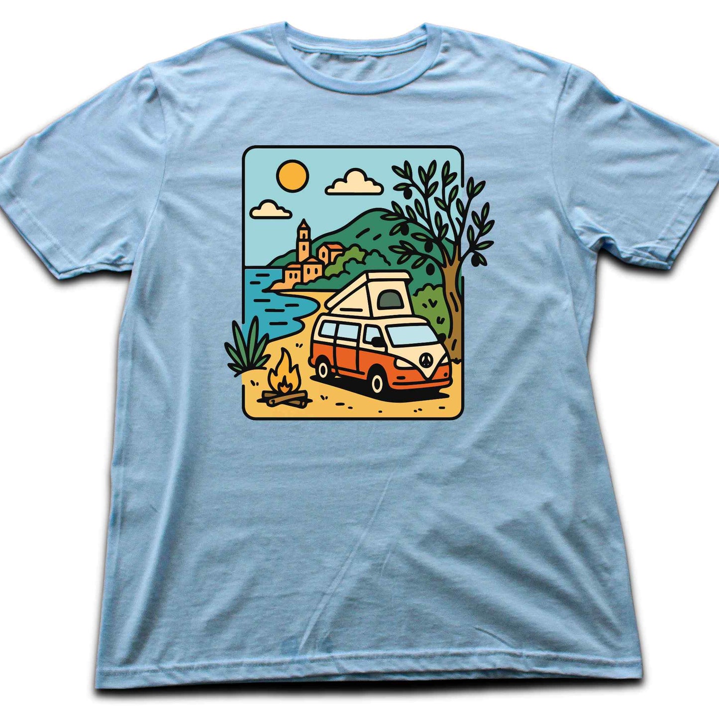 Cartoon Van Town T-shirt