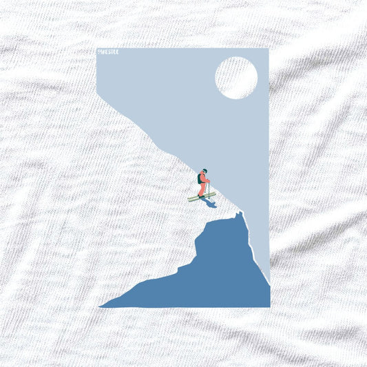 On Top Skier T-shirt - White - hero