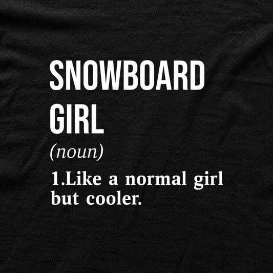 Snowboard Girl Definition T-shirt - Black - hero