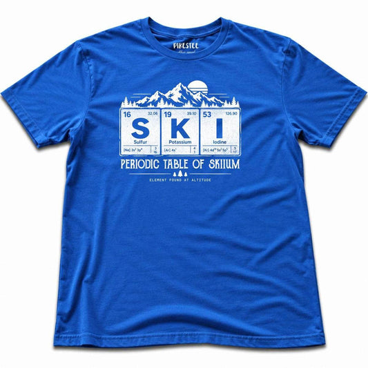 Periodic Table Of Skiium T-shirt - Royal