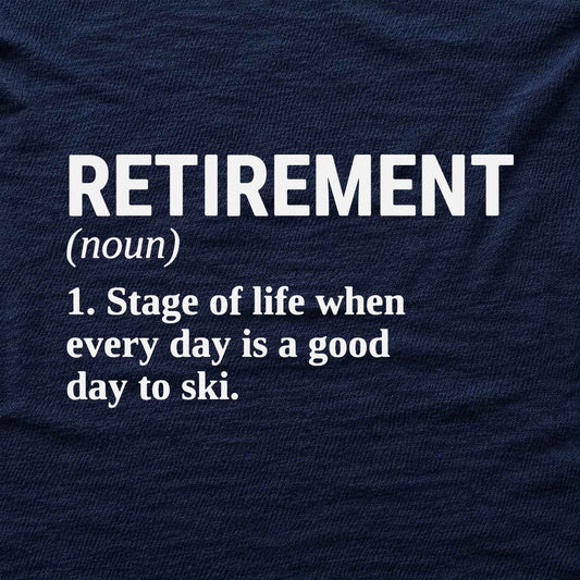 Ski Retirement T-shirt - Navy - hero