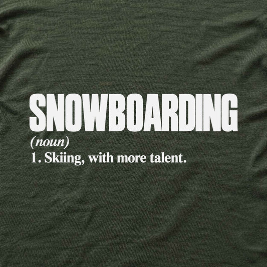 Snowboarding Talent Definition T-shirt - Military Green - hero