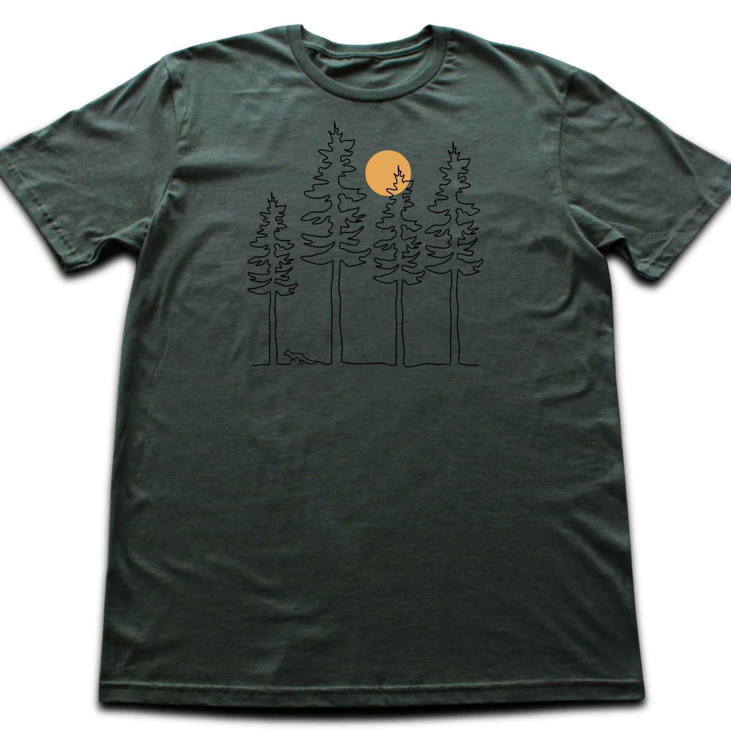 Fox Forest Outline T-shirt