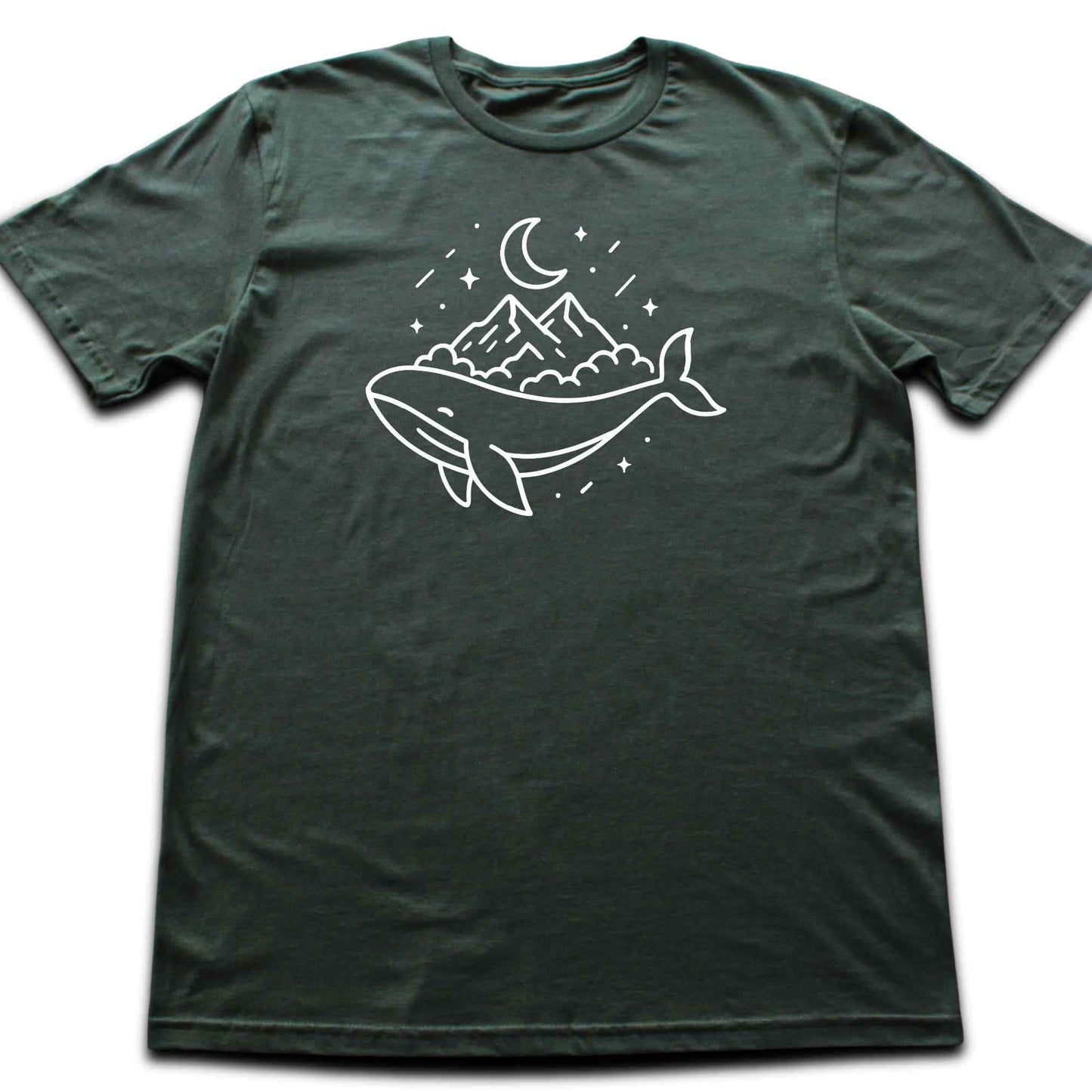 Whale Night Mountain T-shirt