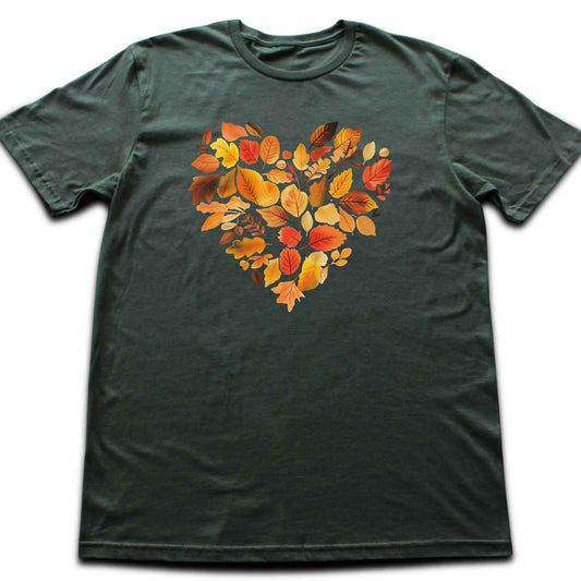 Autumn Leaves Heart T-shirt