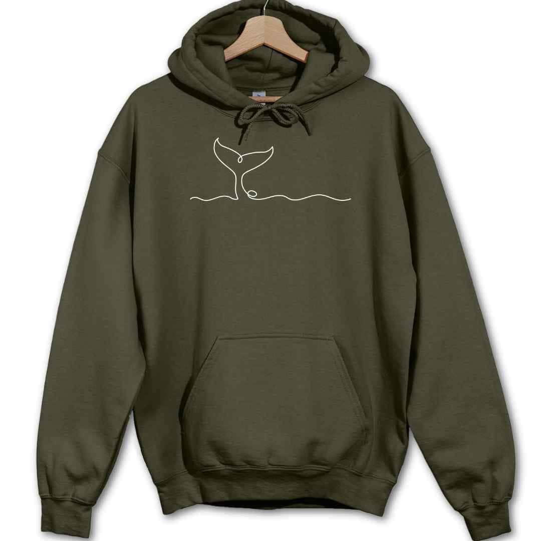 Whale Line Art Hoodie