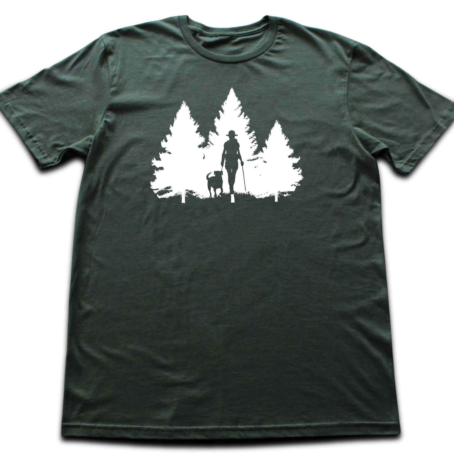 "Never Hike Alone Silhouette" graphic T-shirt