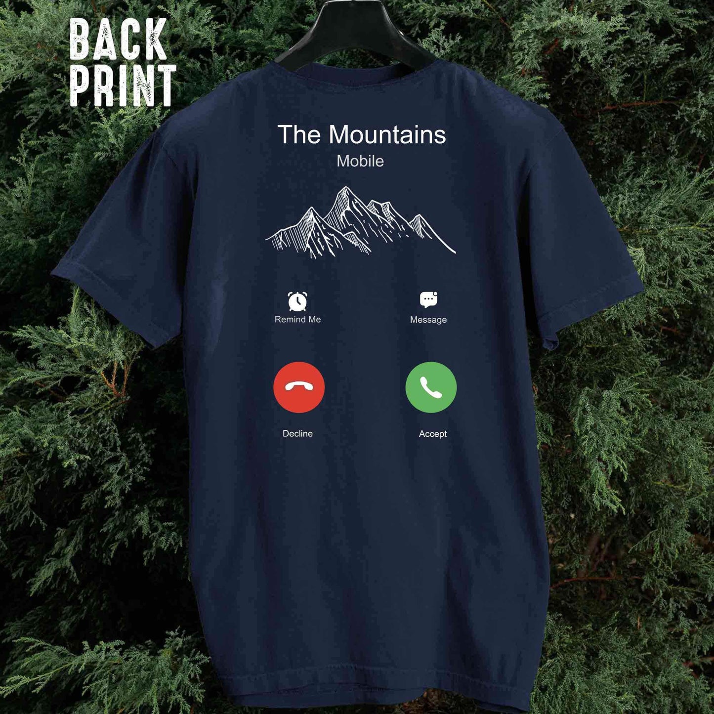 The Mountains Call Back Print T-shirt