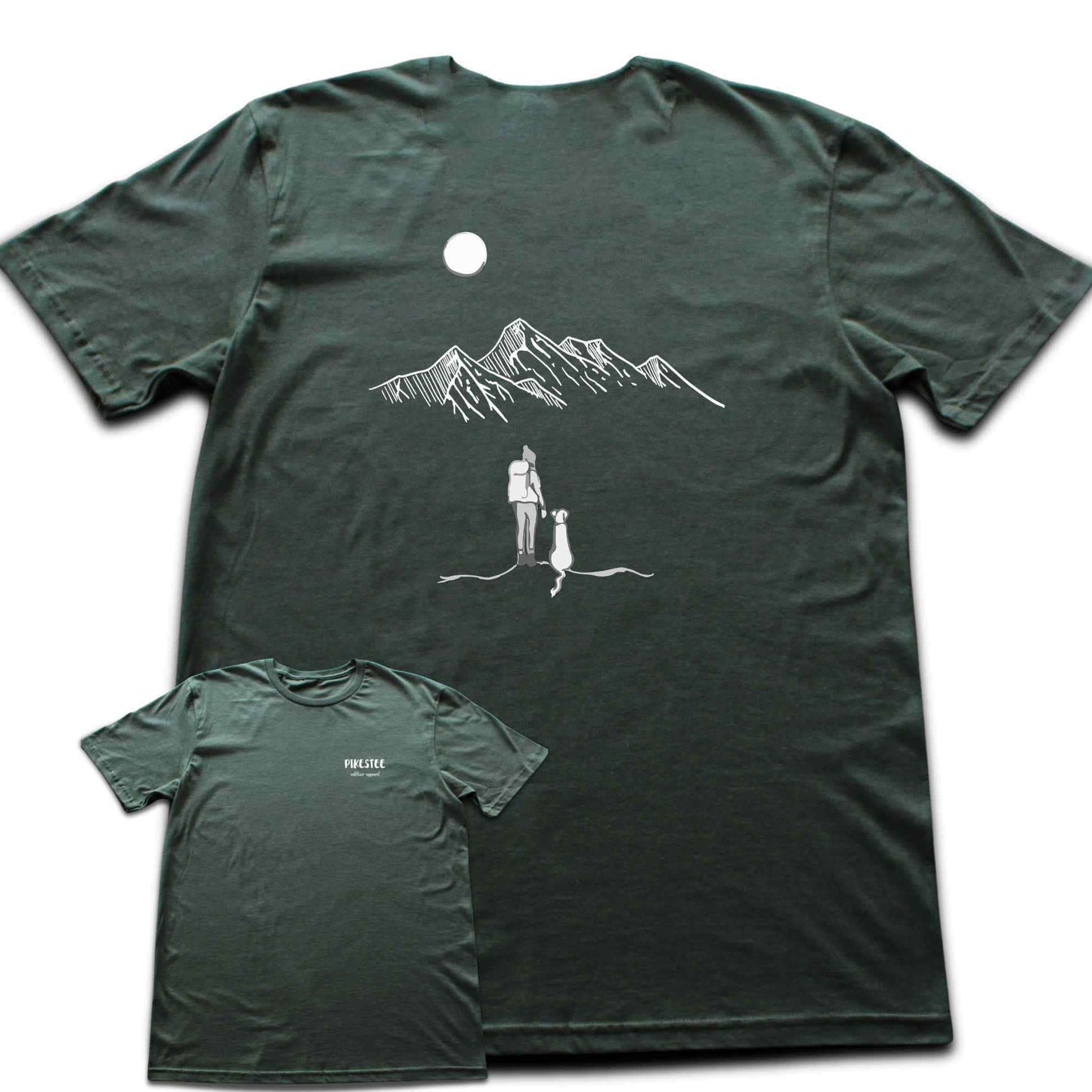 Back Print Hike With The Dog T-shirt