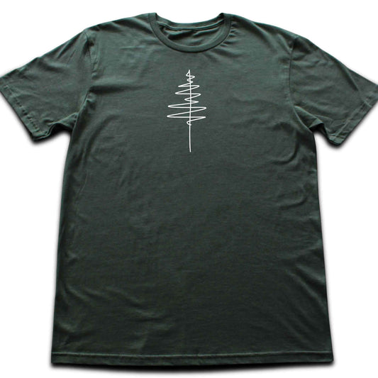 Line Art Pine Tree T-shirt