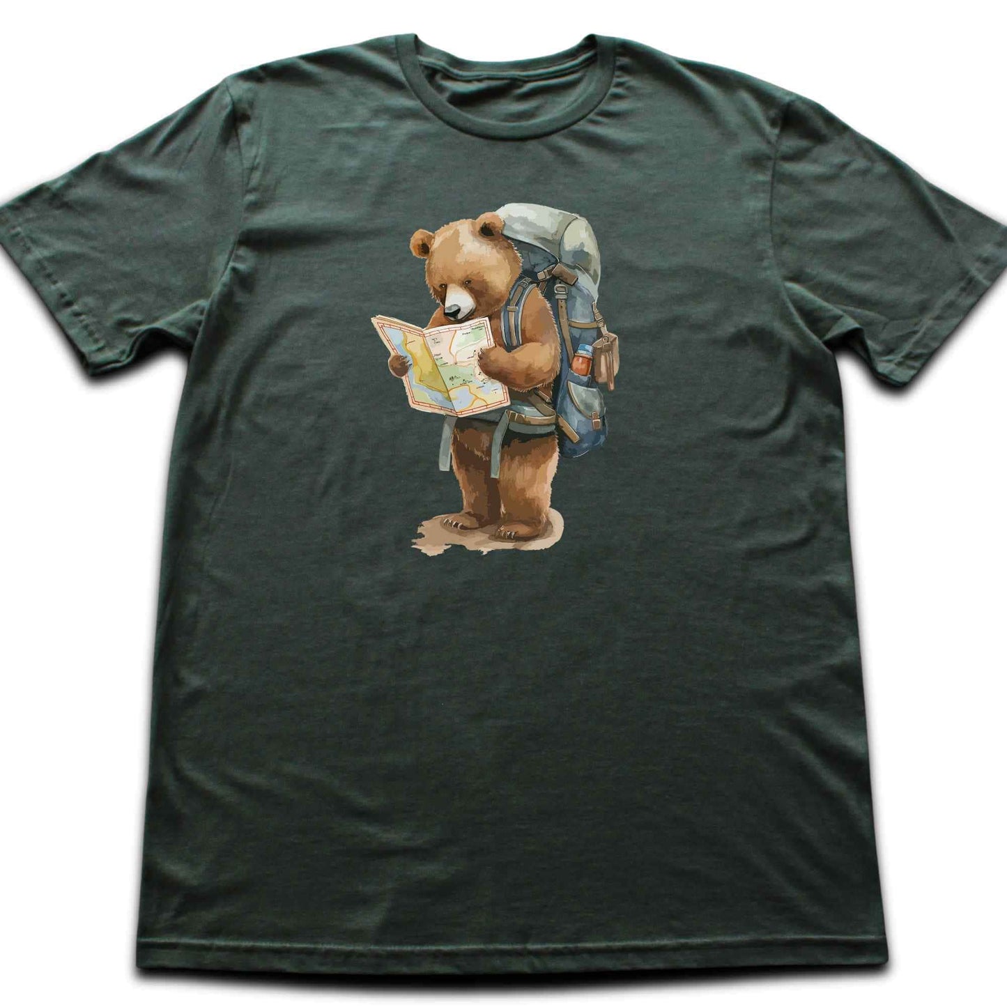 Bear Reading a Map T-shirt