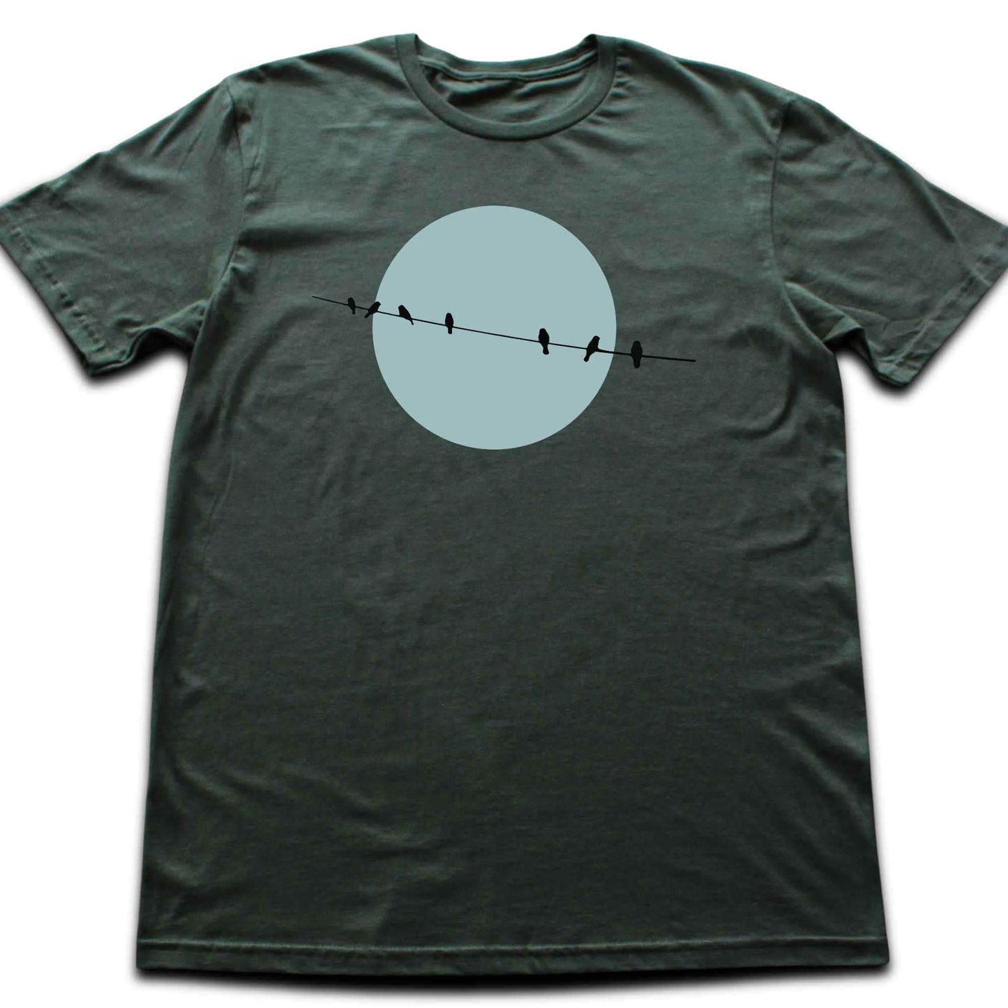 Bird Line And Sun T-shirt