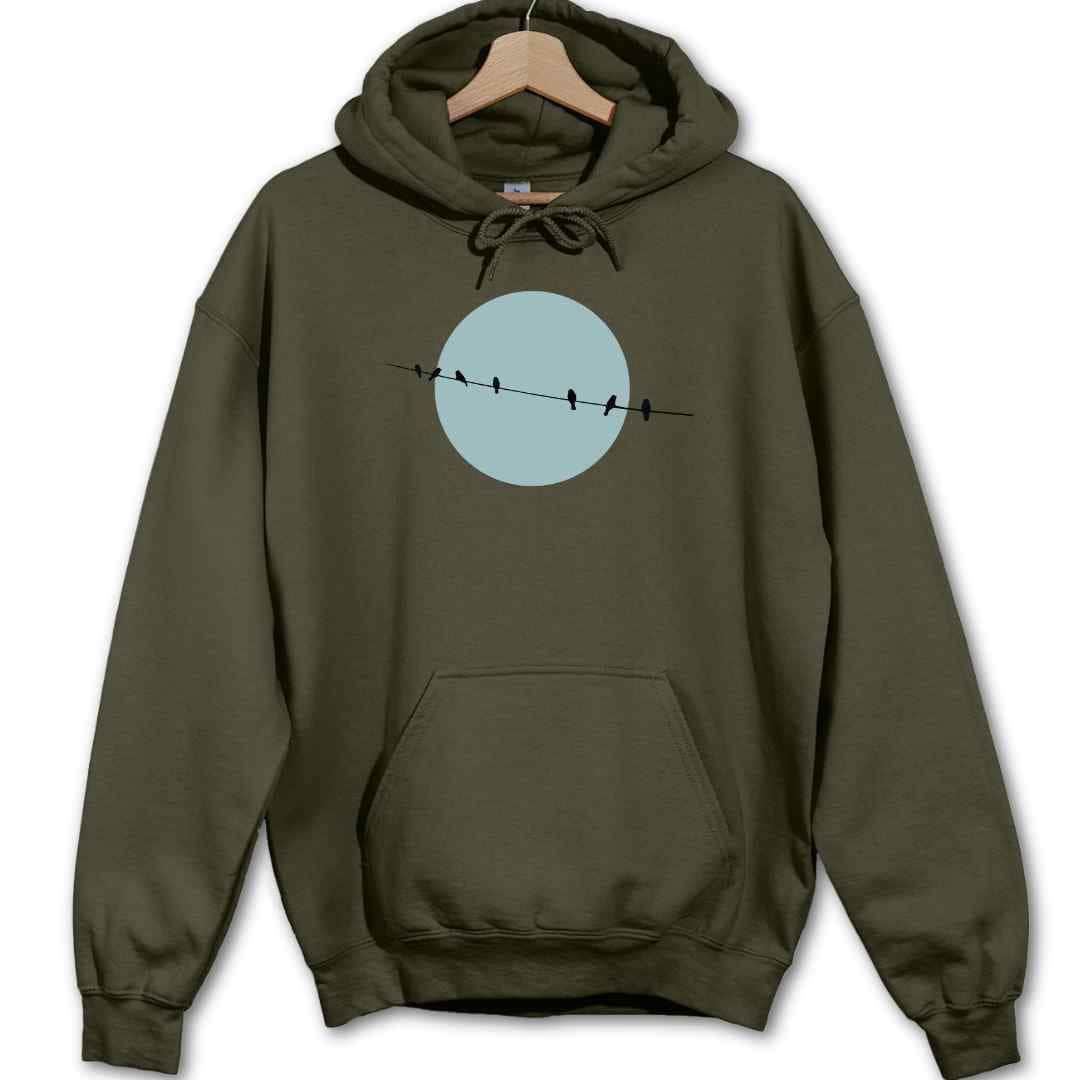 Bird Line And Sun Hoodie