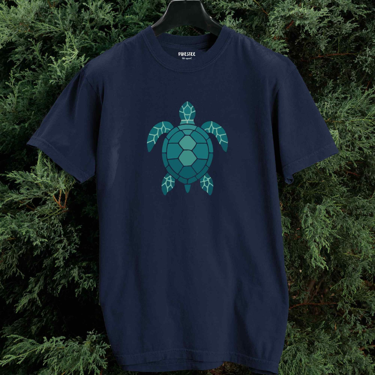 Geometric Blue Turtle T-shirt