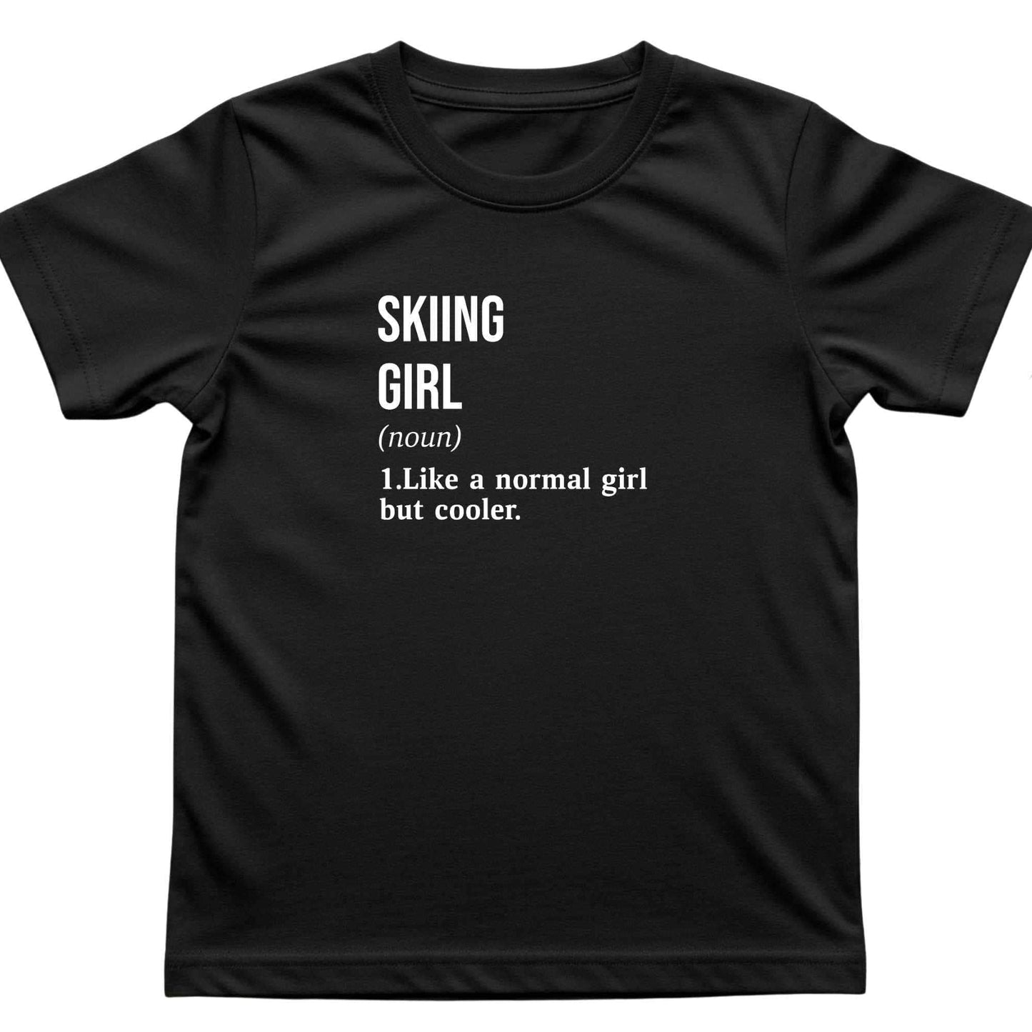 Skiing Girl Kids T-Shirt