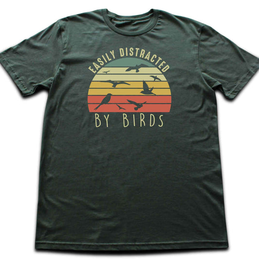 Easily Distracted By Birds Colors T-shirt