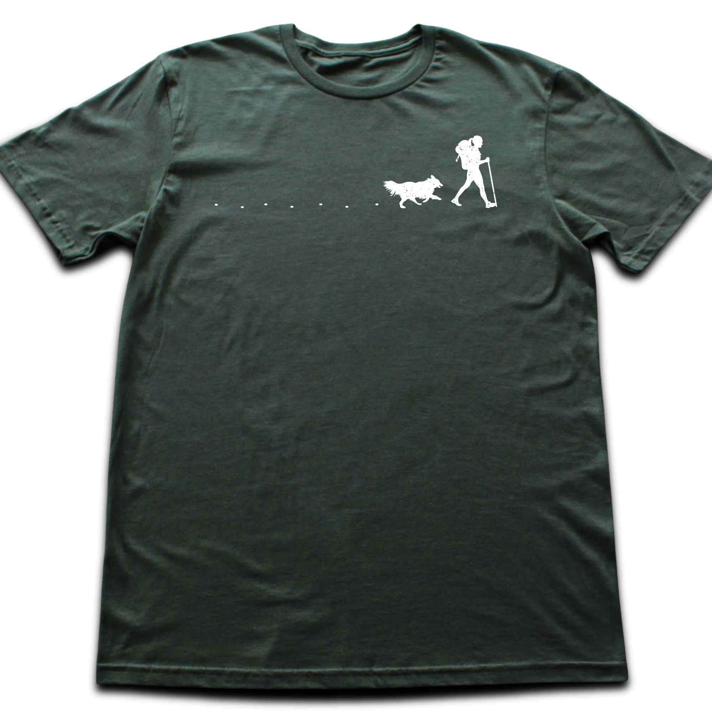 Hiker and dog Path Graphic T-shirt