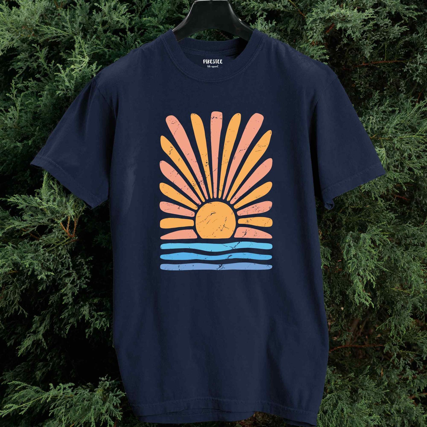 Abstract Sun and Waves T-shirt