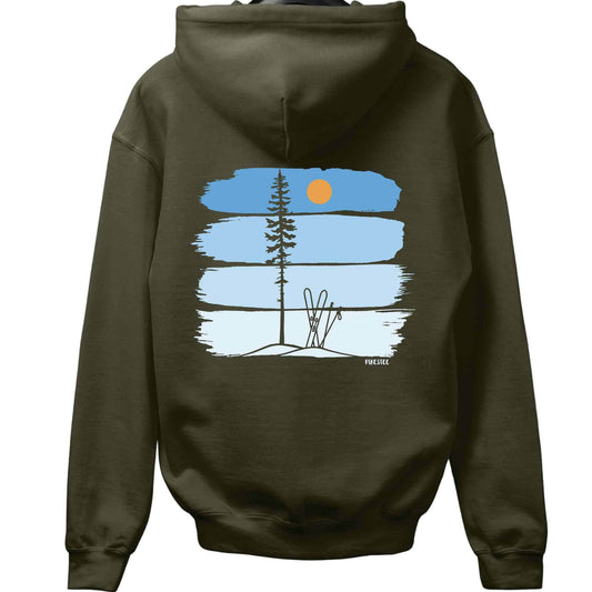 Gradient Best Ski Spot Back-Print Hoodie