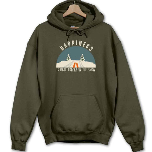 Happiness Is Snow Tracks Hoodie