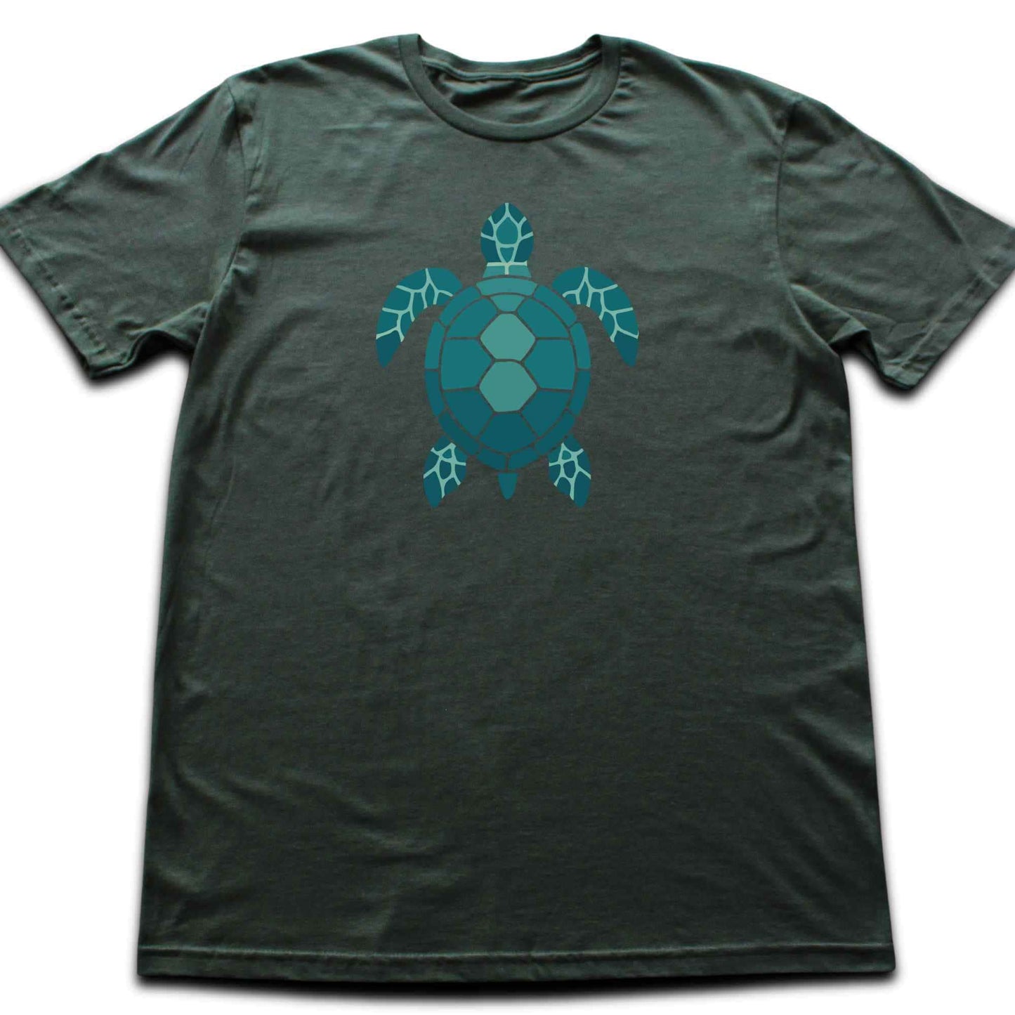 Geometric Blue Turtle T-shirt