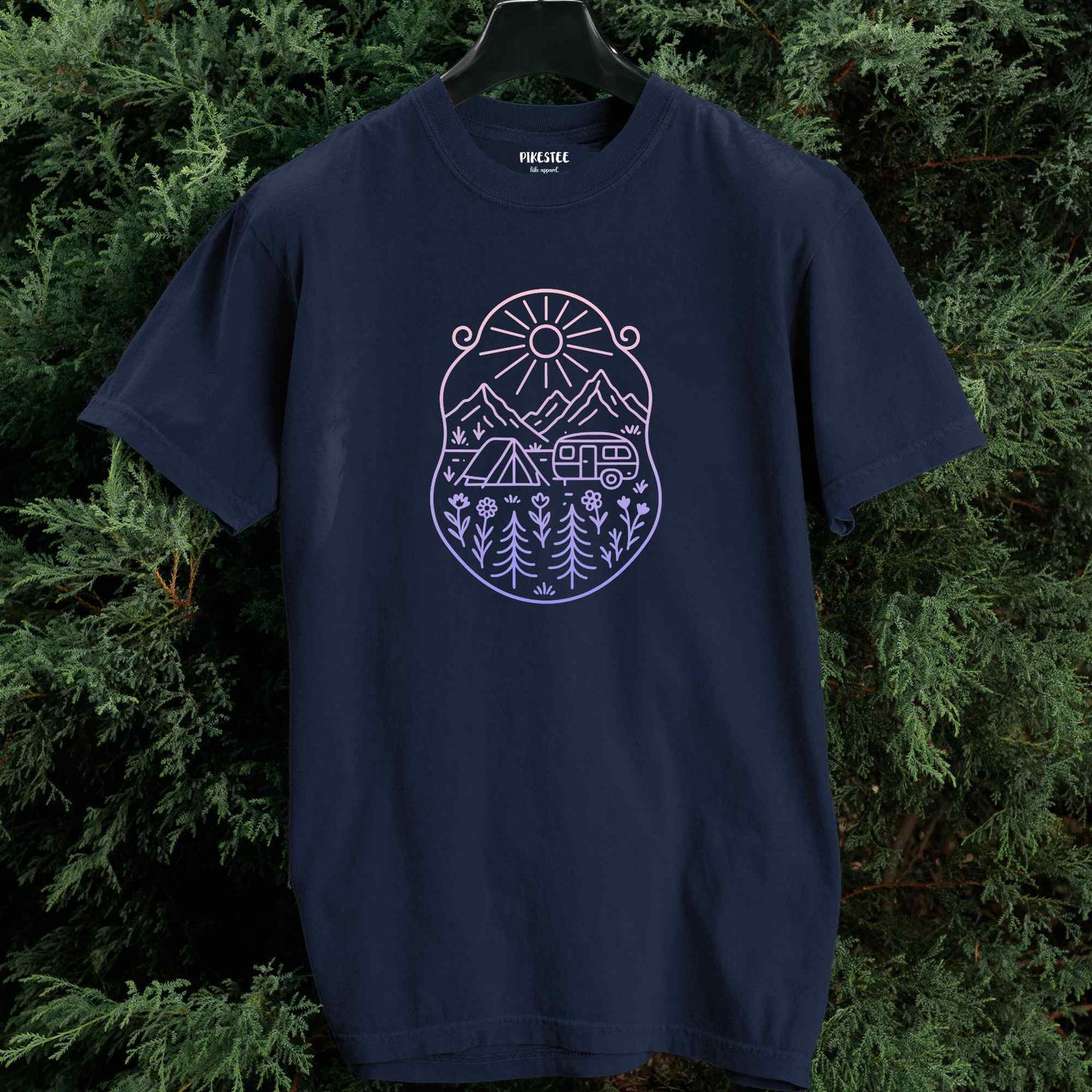 Caravan Window Landscape T-shirt