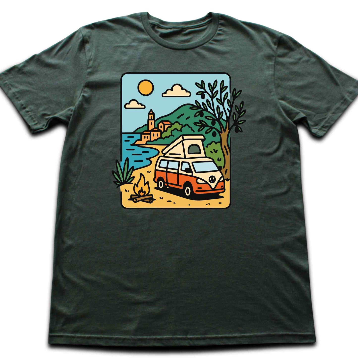 Cartoon Van Town T-shirt