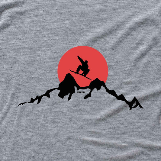 Snowboarder Sun T-shirt - Sport Grey - hero