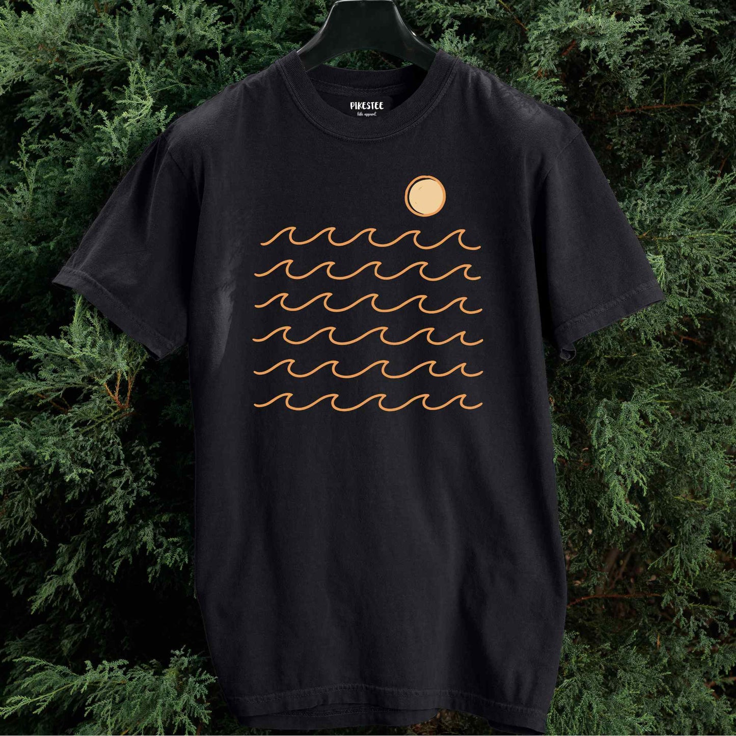 Minimalist Waves and Sun T-shirt