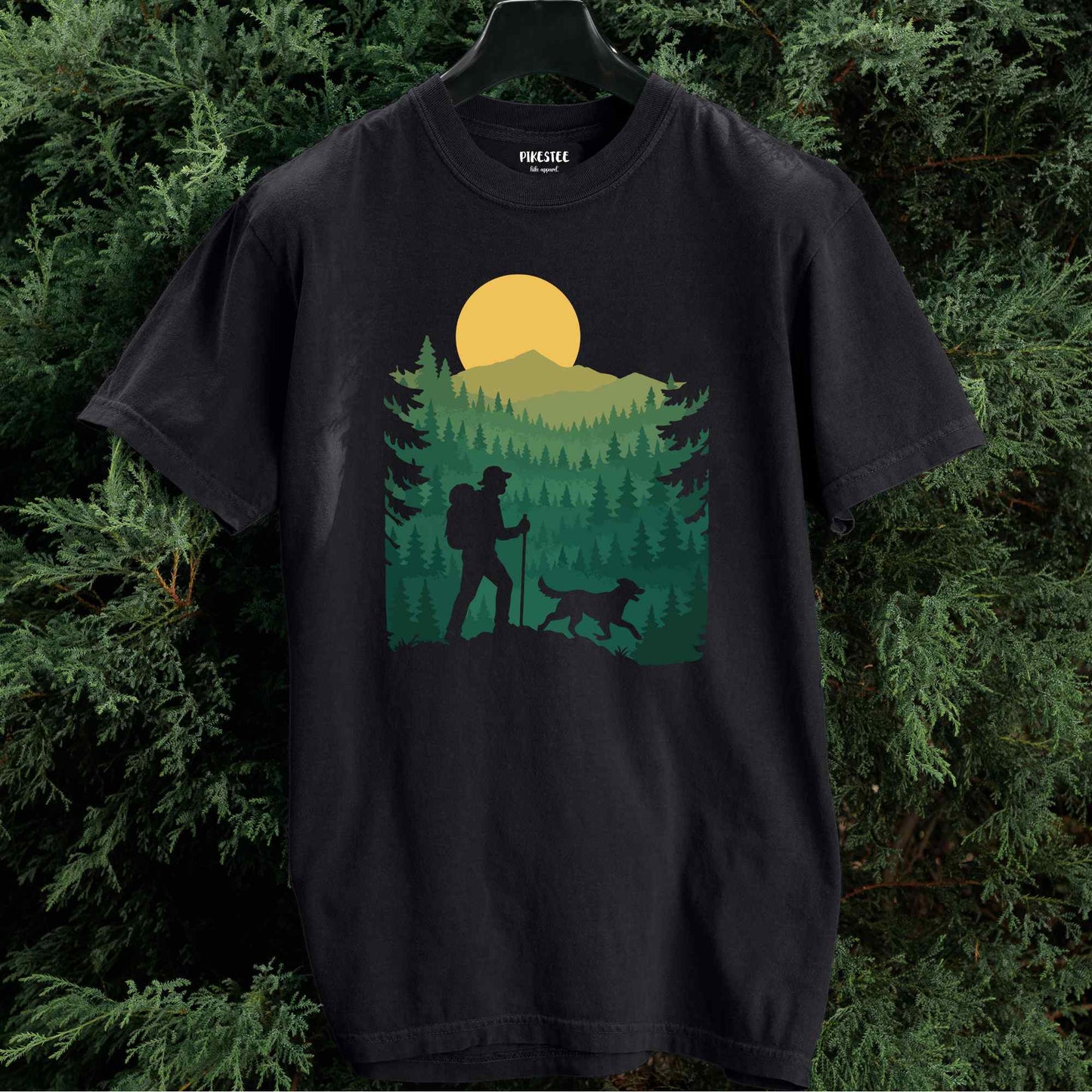 Hiking And Dog Landscape T-shirt