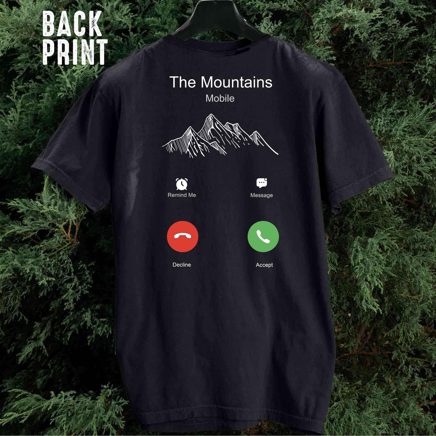 The Mountains Call Back Print T-shirt