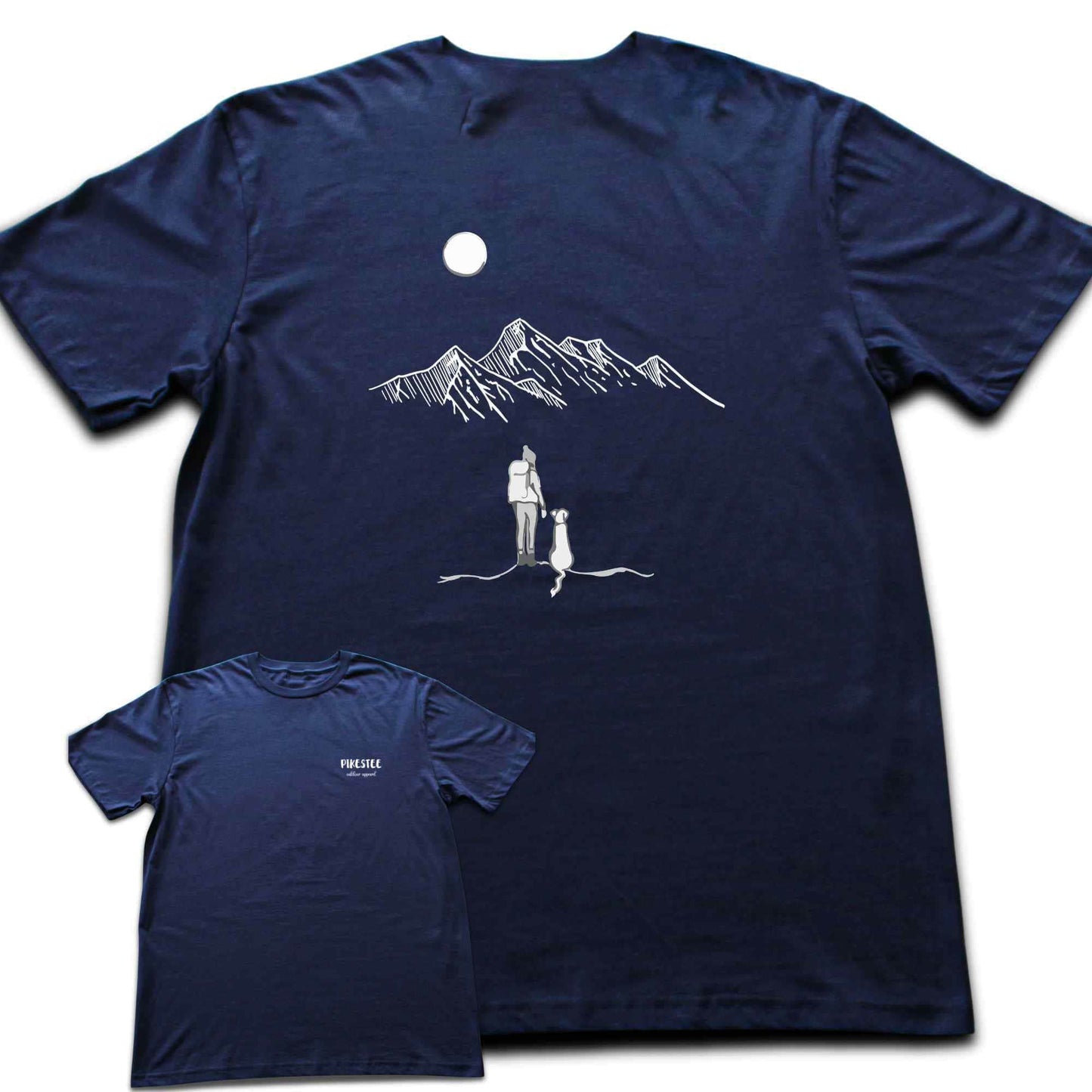Back Print Hike With The Dog T-shirt