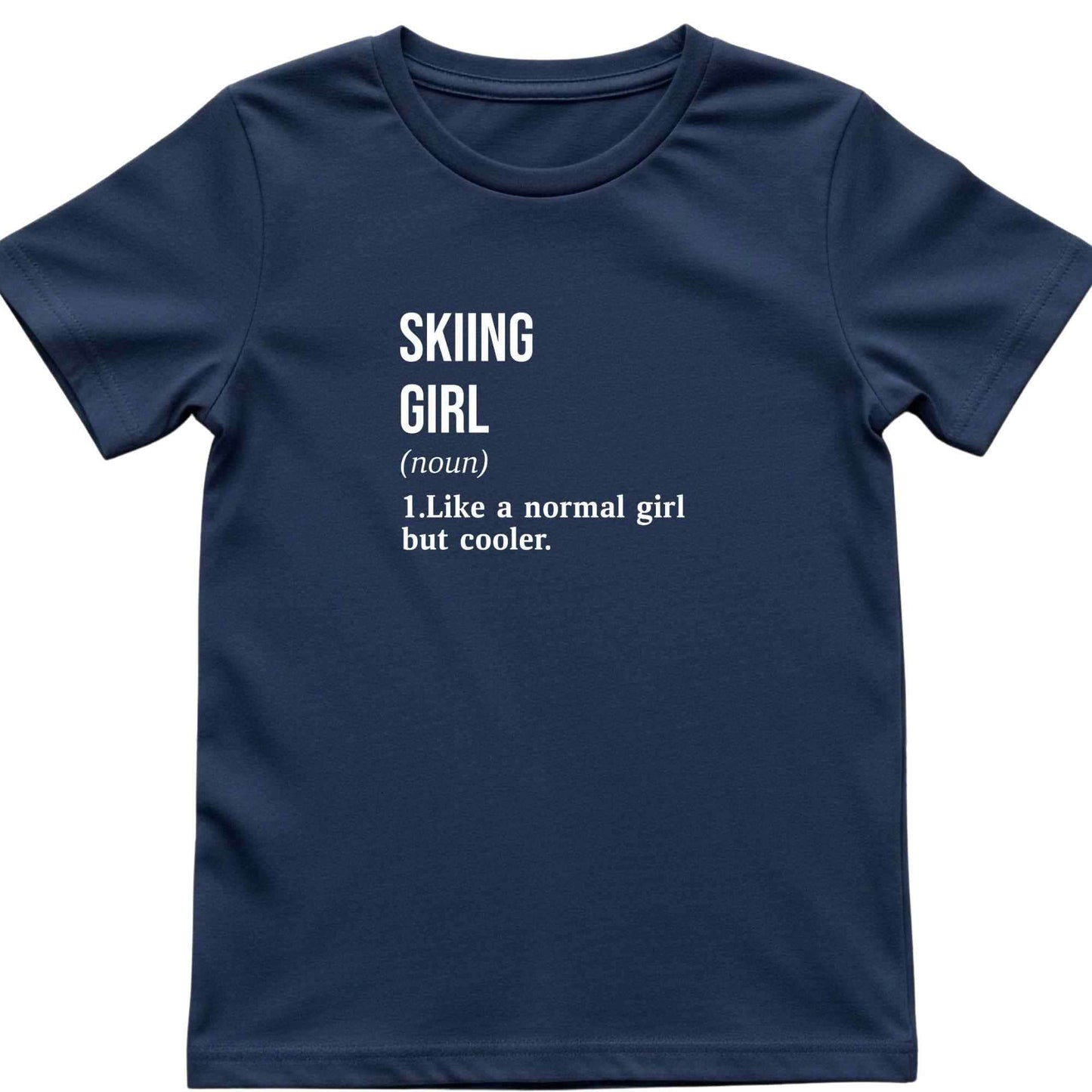 Skiing Girl Kids T-Shirt