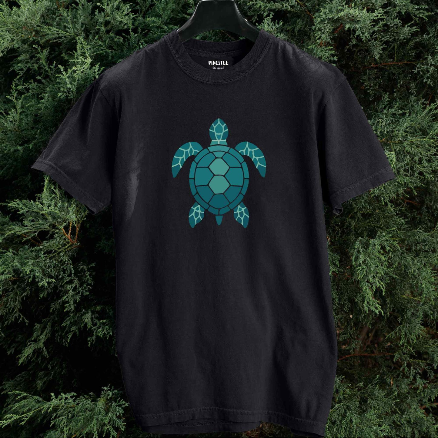 Geometric Blue Turtle T-shirt