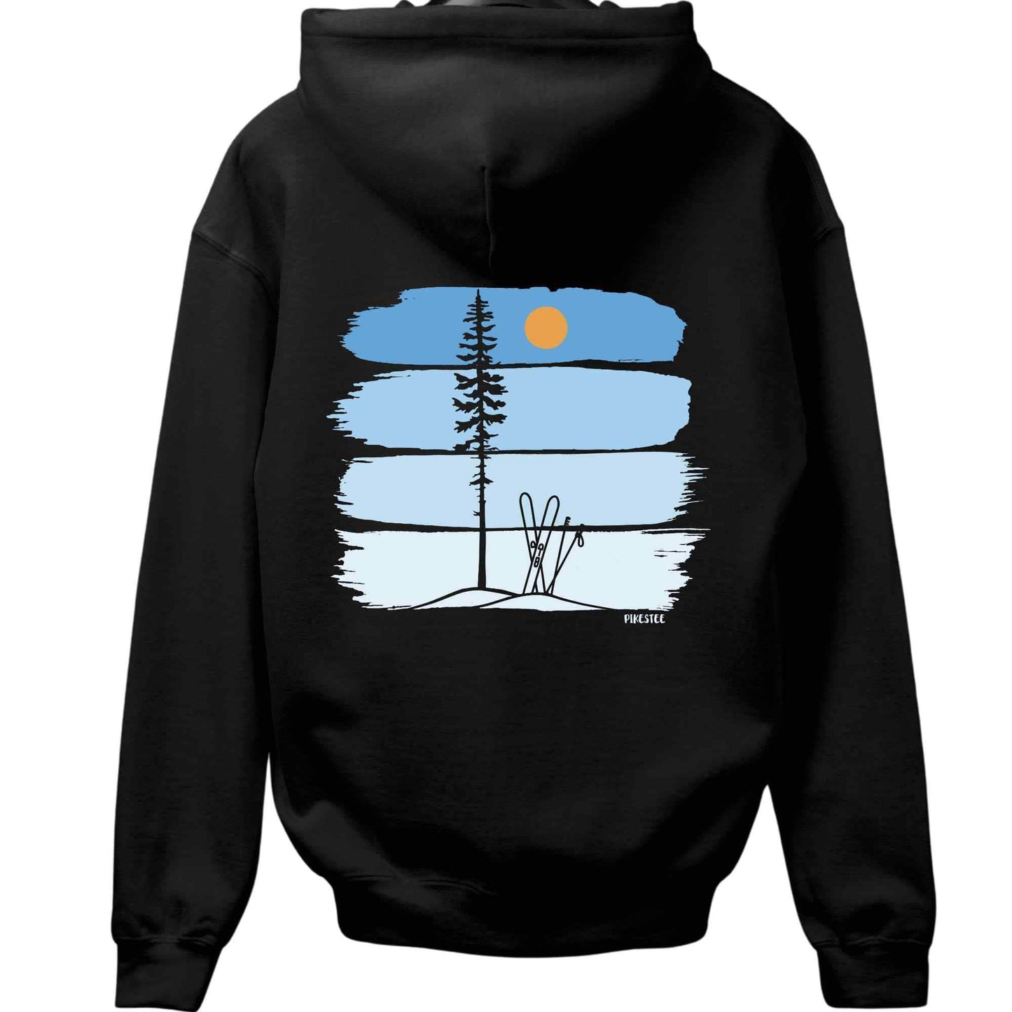 Gradient Best Ski Spot Back-Print Hoodie