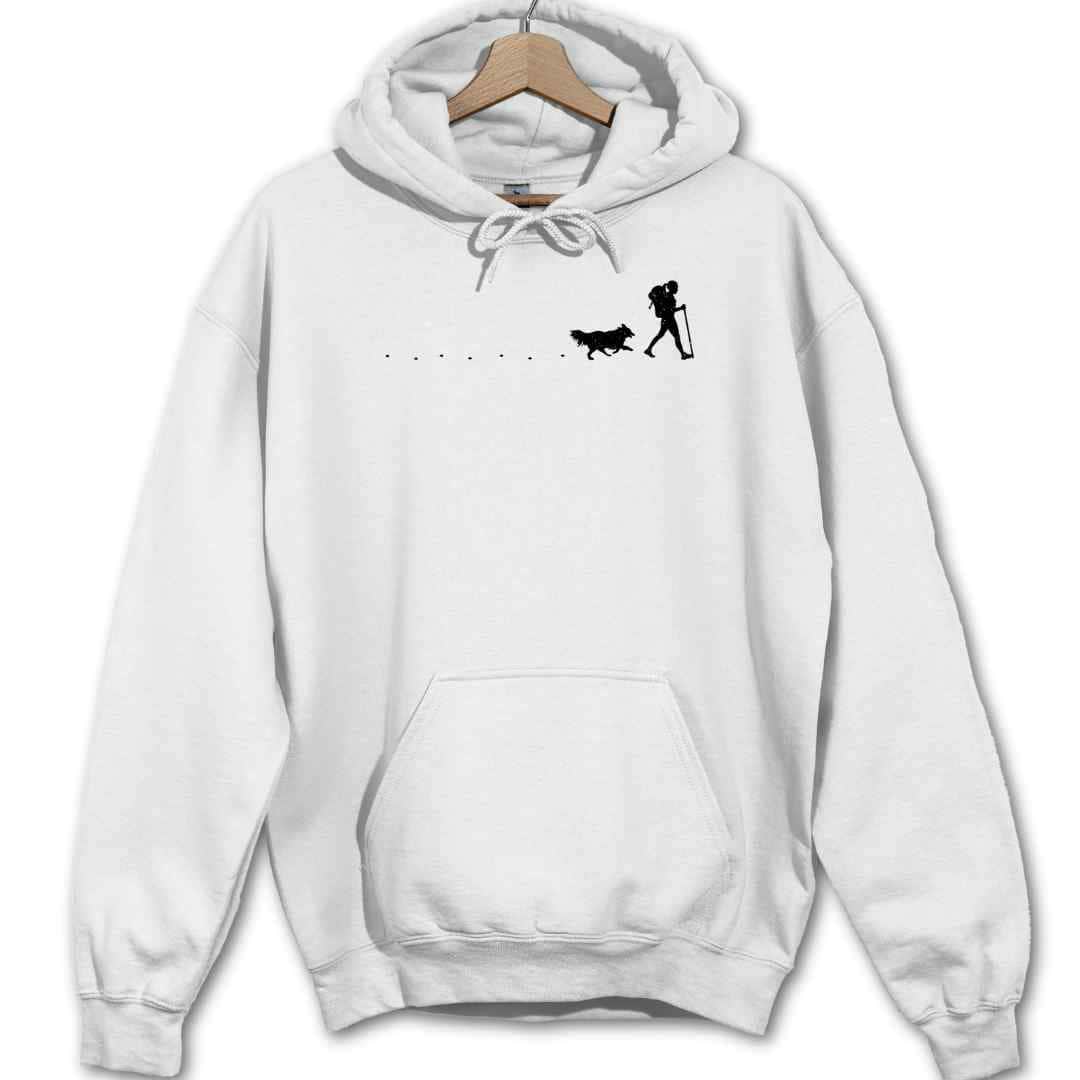 Hiker And Dog Path Hoodie