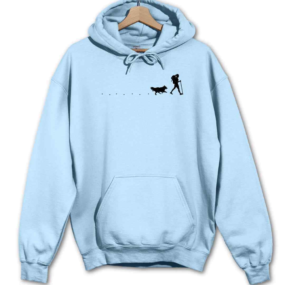 Hiker And Dog Path Hoodie