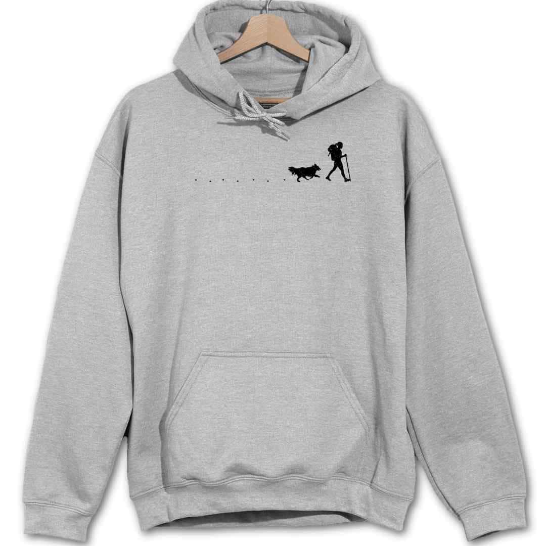 Hiker And Dog Path Hoodie